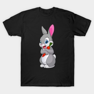 Carrot Delight - Adorable Bunny Holding a Carrot T-Shirt